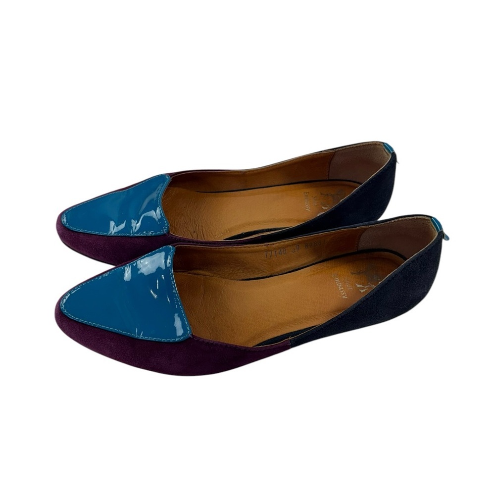 Shoe Embassy Patent suede  flats size 39